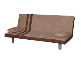 Недорогой молодежный диван-кровать «Диско-Лайн» «Монтана беж/кожзам Зевс brown»