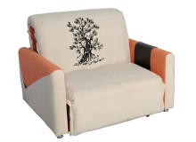 Стильное компактное кресло-кровать с подлокотниками